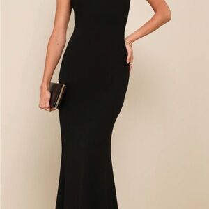 Lulu's Black One Shoulder Sheath Dress for Cocktail